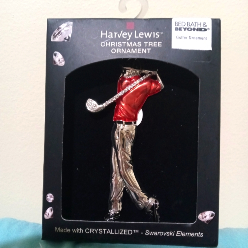 NWT HARVEY LEWIS CHRISTMAS TREE GLITTER ORNAMENT